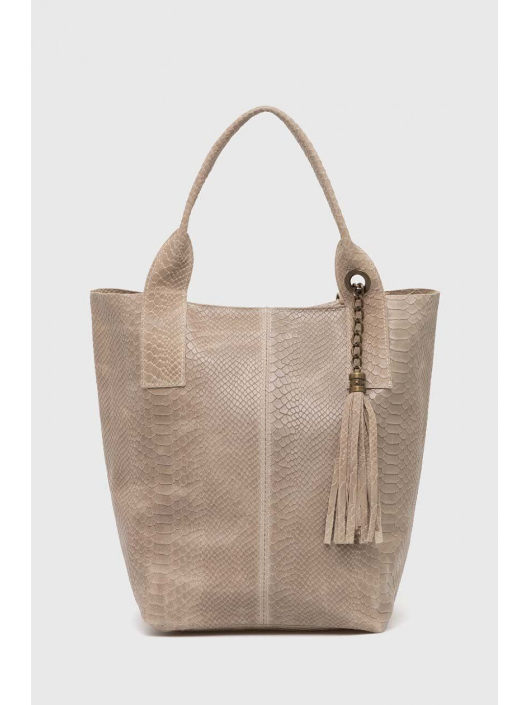 Kožená kabelka Answear LAB béžová barva